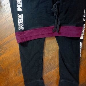 Pink cuffed sweats/leggings